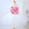 Girls Ivory Floral Tulle Dress