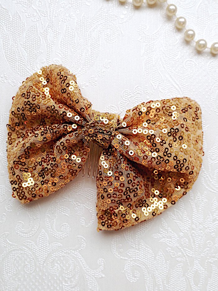Sequin Bow Comb Sequin Bow Comb