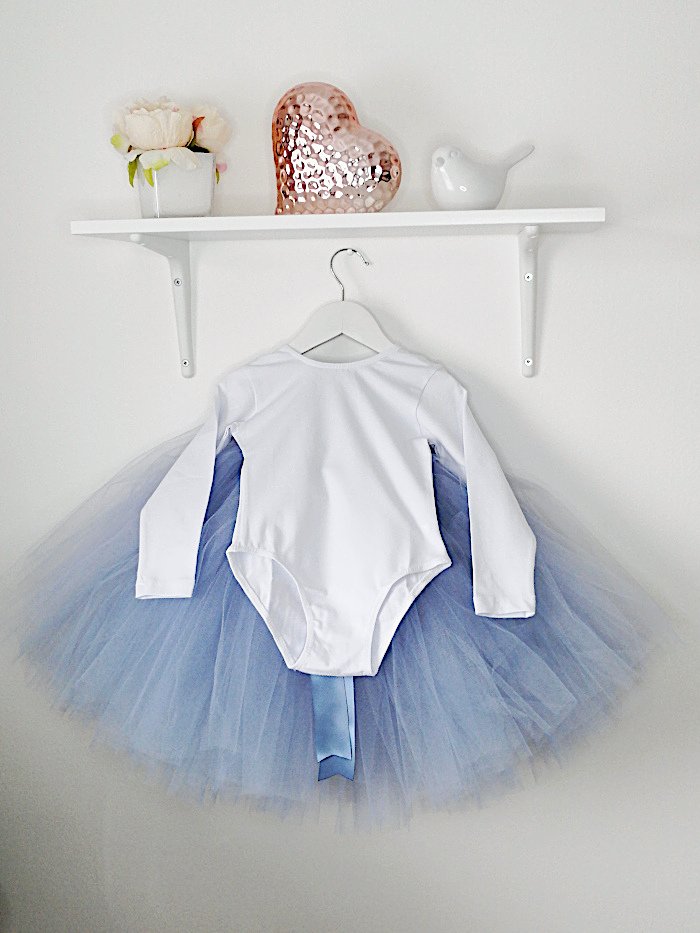 White Toddler & Girls Long Sleeve Ballet Dance Leotard