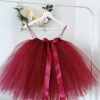 Girls Burgundy Tutu Skirt