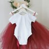 White Cotton Girls Short Sleeve Leotard