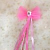 Sparkle Magic Pink Tulle Bow Wand, Beautiful Sparkling Fairy Wand With Ribbons Flowing Down, Perfect Flower Girls & Birthday Party Gift - Couturo Fashion