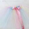 Girls Pastel Rainbow Tutu Skirt