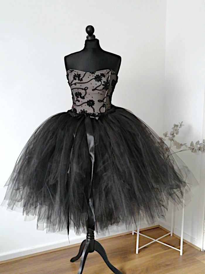 Black Tulle Tutu Skirt For Womens Mini Midi Maxi Skirt