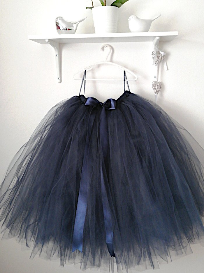Women's Occasion Navy Dark Blue Tulle Skirt