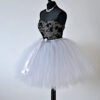 Layered Silver Tulle Skirt For Bridesmaids & Weddings
