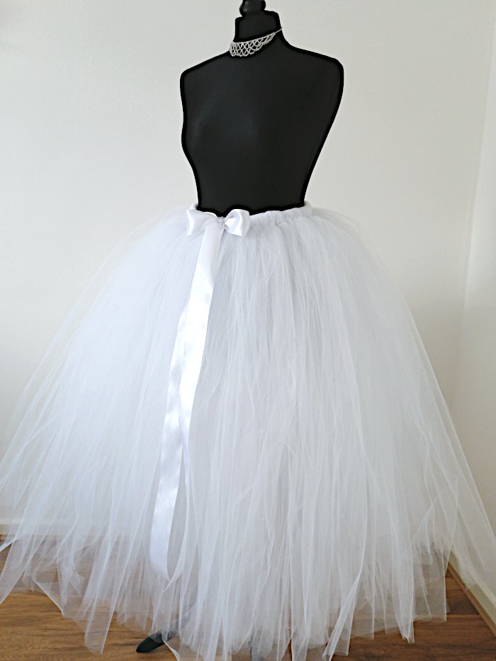 Wedding White Tulle Skirt Women's Maxi Tutu Skirt